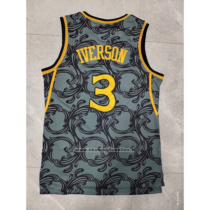 Maglia Philadelphia 76ers Allen Iverson #3 Mitchel & Ness 1996-97 Nero